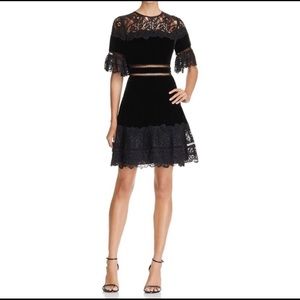 Rebecca Taylor Velvet & Lace Dress